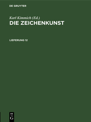 cover image of Die Zeichenkunst. Lieferung 12